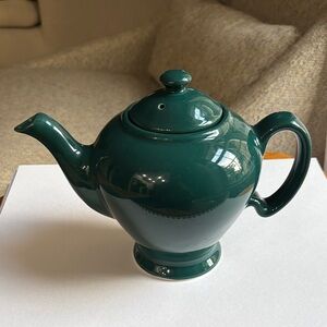 Antique 1930's McCormick Hall Pottery Ceramic Forest Green Teapot Baltimore MD
